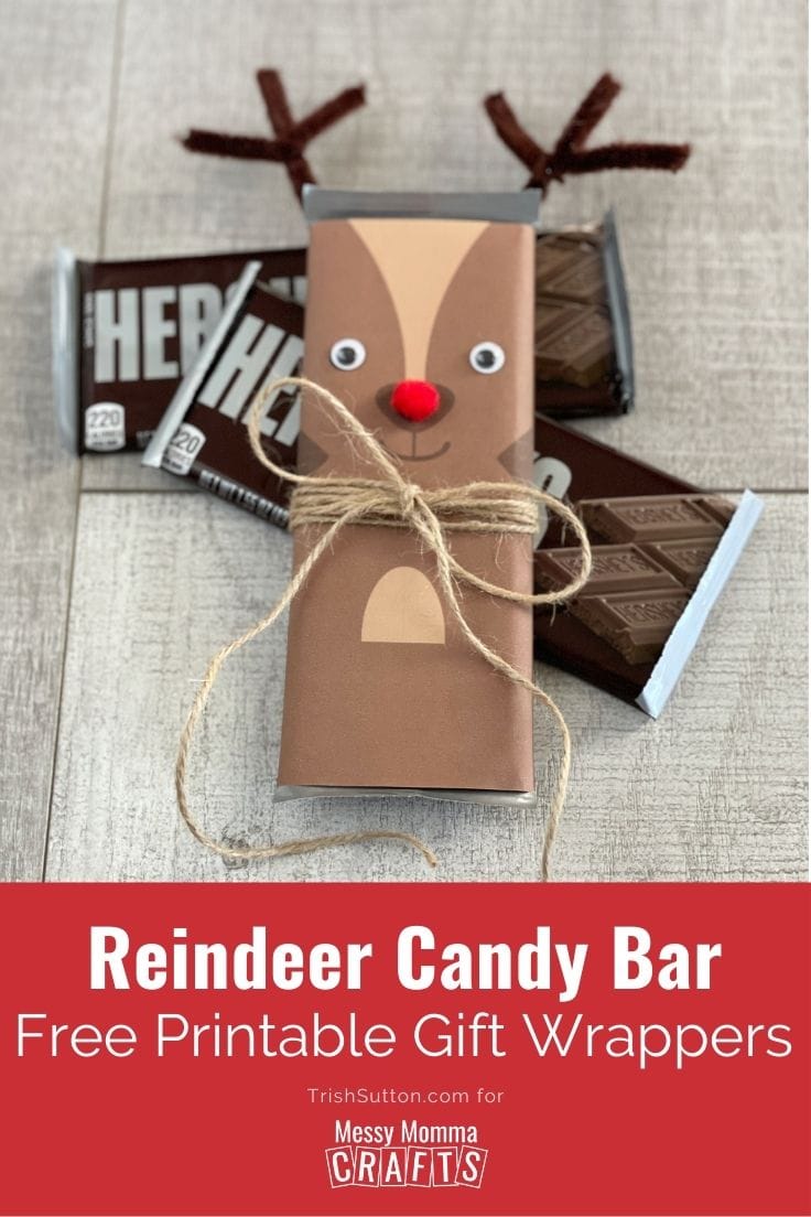 reindeer candy bar gift wrappers free printable